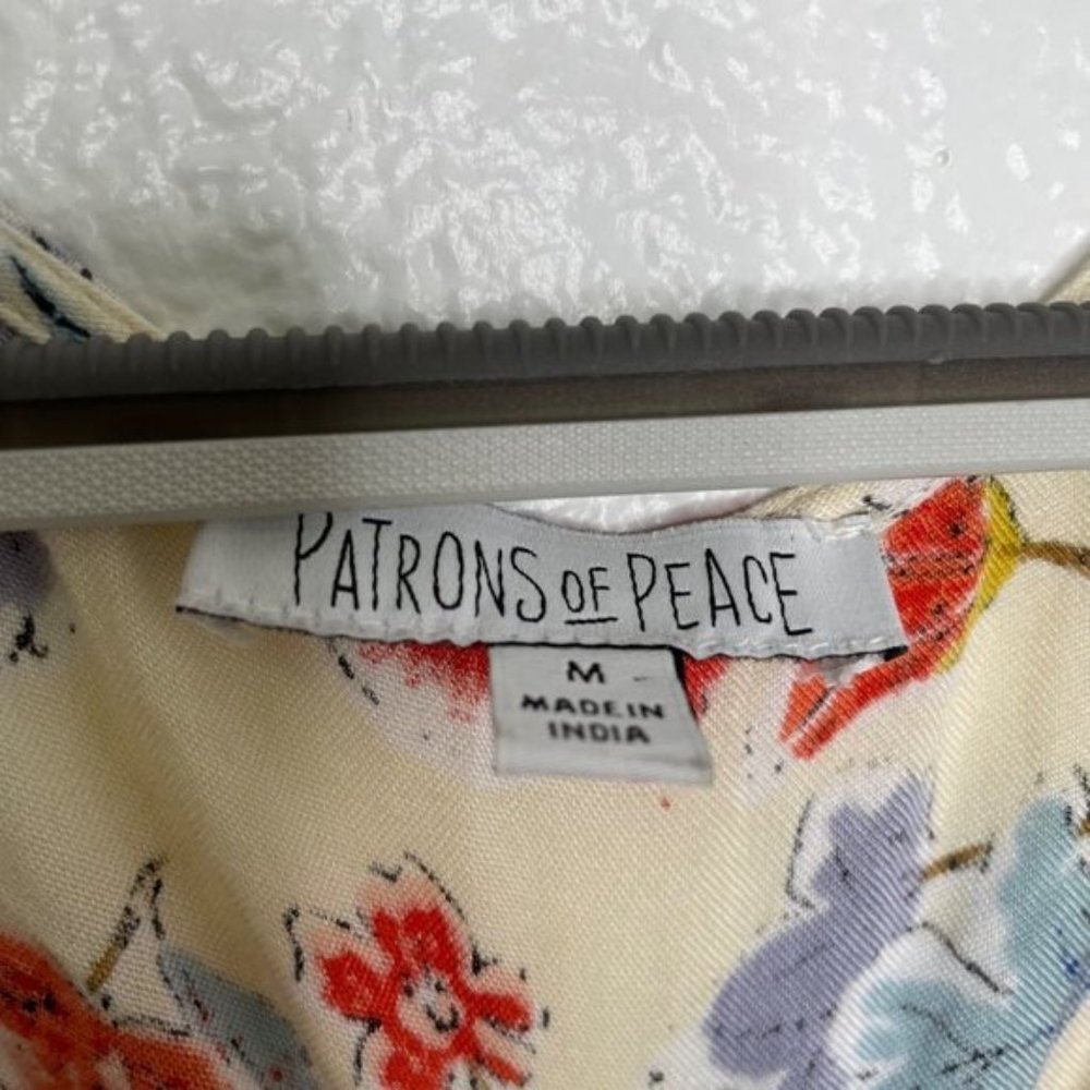 Patrons of Peace Women's Size M Floral Casual Pullover Sleeveless V-Neck Blouse - Picture 3 of 15